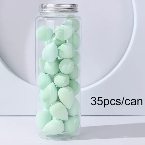 Mini Cosmetic Makeup Sponges Tiffany Blue Green Turquoise Travel - Picture 1 of 2